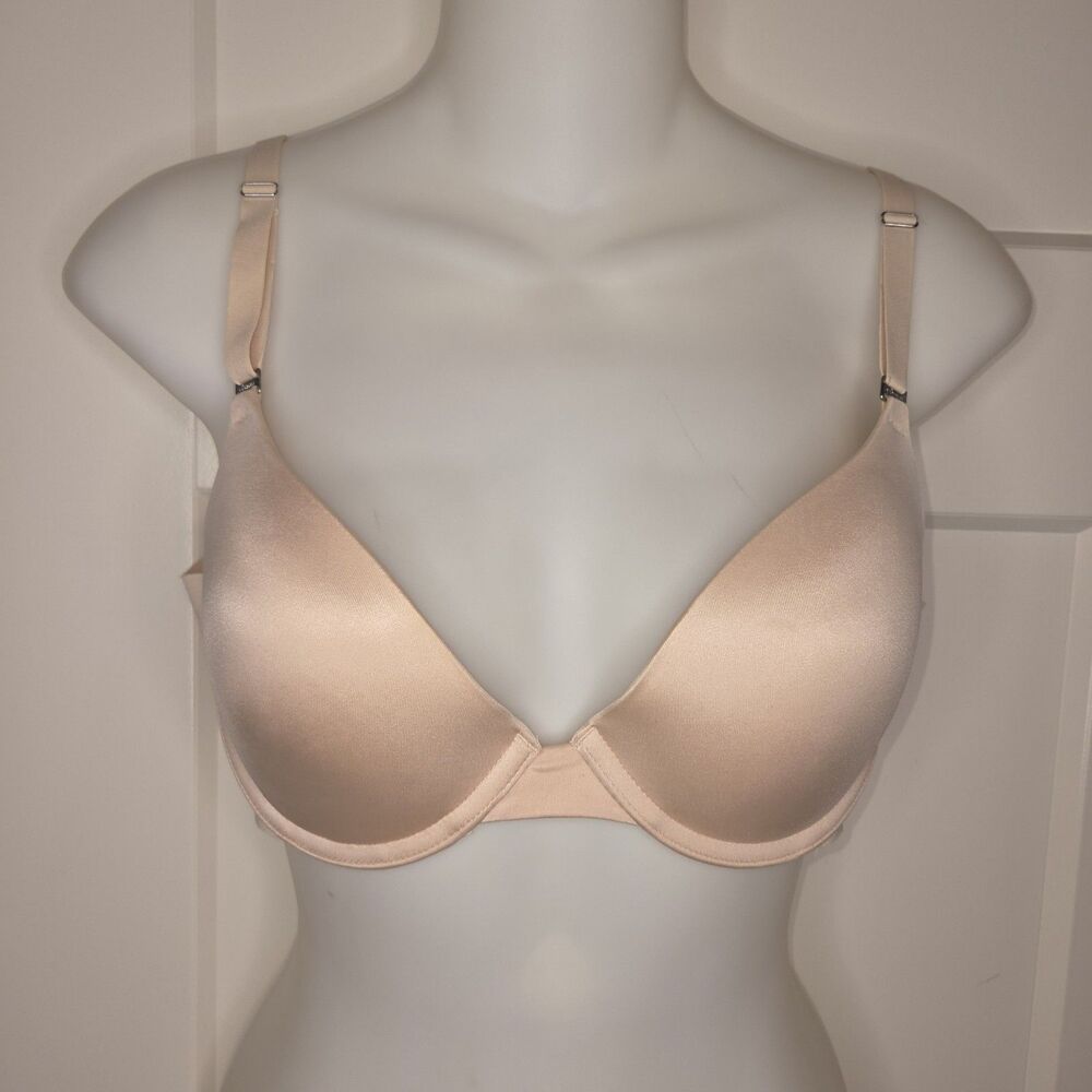 Soma Vanishing Back Push Up Bra Nude Beige 34C Smooth Seamless Underwire